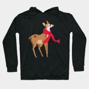 deer scarf Hoodie